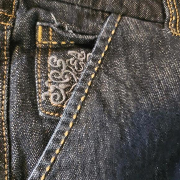 Jordache Premium Jeans 14 Short Blue Denim Dark embroidered - Picture 7 of 11